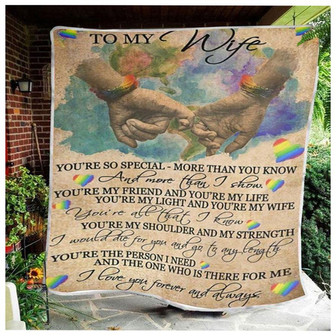 Lgbt Husband To My Wife You're So Special Husband Fleece Blanket Fleece Blanket Home Decor Bedding Couch Sofa Soft - Thegiftio UK