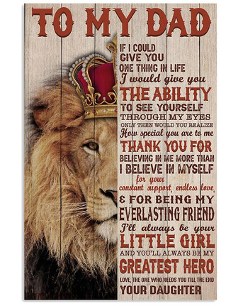 Lion To My Dad I Believe In Myself Blanket Gift for Dad From Daughter Family Gift Home Decor Bedding Couch Sofa Soft - Thegiftio UK