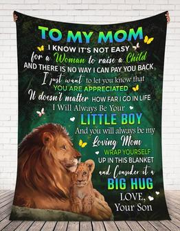Lion To My Daughter I Know It's Not Easy Blanket Gift For Mom To Son Birthday Gift Home Decor Bedding Couch Sofa Soft - Thegiftio UK