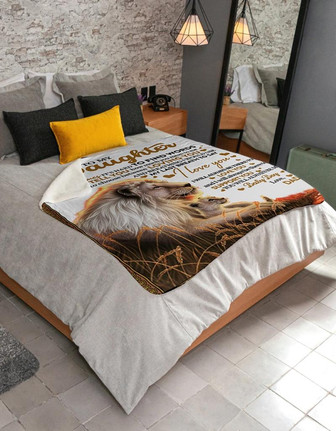 Lion To My Daughter Sometimes It's Hard To Find - Dad Fleece Blanket - Gift For Daughter Gift For Christmas - Thegiftio UK