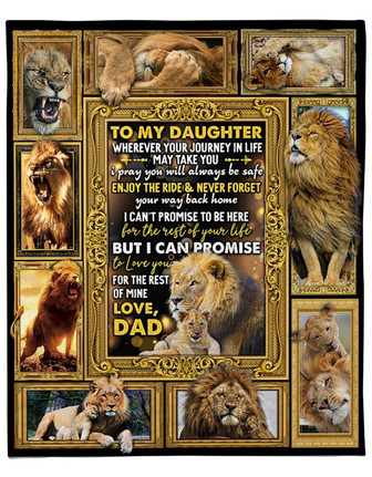 Lion To My Daughter Wherever Your Journey In Life May Take You I Pray You Will Always Be Safe Blanket Home Decor - Thegiftio UK