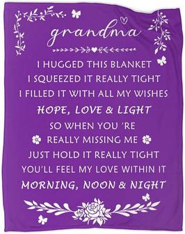 I Love You Grandma Blanket-Super Soft Fleece for Grandma-Nana from Grandkids for Birthday, Mothers Day - Thegiftio UK