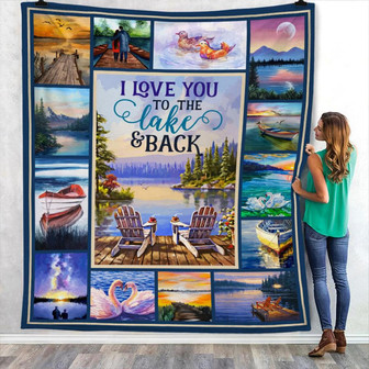 Love You To The Lake And Back Fleece Blanket Throw Blanket Christmas Throw Blanket - Thegiftio UK