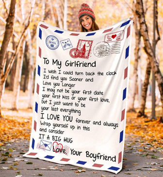 Love Mail To My Girlfriend I Love You Forever And Always Gift From Boyfriend Fleece Blanket - Thegiftio
