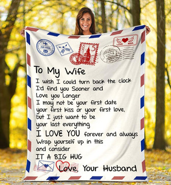 Love Mail To My Wife I Love You Forever And Always Gift From Husband Fleece Blanket Gift For Christmas - Thegiftio UK