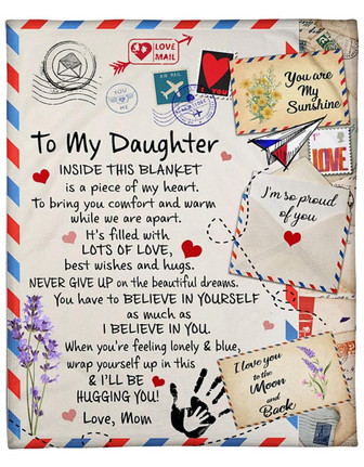 Love Maile Blanket To My Daughter You Are My Sunshine Blanket Gift For Daughter From Mom Family Birthday Gift Home Decor - Thegiftio UK