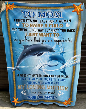 To My Loving Mother Fleece Blanket To My Mom Blanket - Thegiftio UK