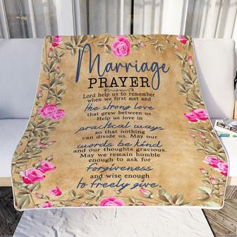 Marriage Prayer Anniversary Throw Blanket, Anniversary Blanket Gift For Couple Married, Valentine’s day, Engagement Wedding, Family's Day - Thegiftio UK