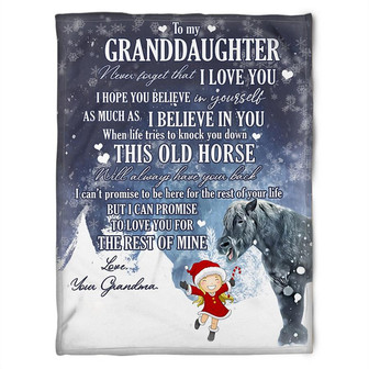 Merry Christmas To My Granddaughter, Never Forget That I Love You Fleece Blanket Gift From Grandma Home Decor - Thegiftio UK