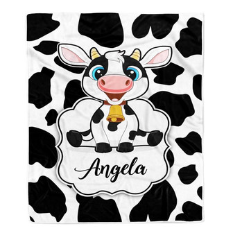 Milk Cow Blanket For Newborn Daughter Granddaughter Niece Birthday Customized Christmas Throw Blanket - Thegiftio UK