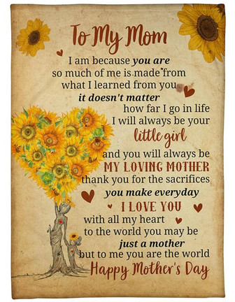 To My Mom Blanket, Happy Mother's Day, Gift For Mom Family Home Decor Bedding Couch Sofa Soft and Comfy Cozy - Thegiftio
