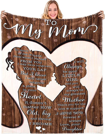 To My Mom Blanket Gifts for Mom Blanket from Daughter Mother’s Day Birthday Valentines Day Thanksgiving Gifts - Thegiftio UK