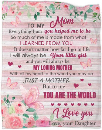 To My Mom Blanket from Daughter Summer Flannel Soft Fleece Bed Blanket for Mother's Day & Mother's Birthday - Thegiftio UK