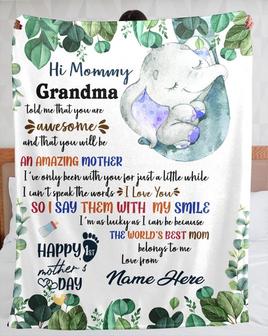 To My Mom Blanket, First Mother's Day Blanket, Cute Blanket For Mom, Personalized Name Blanket, Gift For Mom - Thegiftio UK