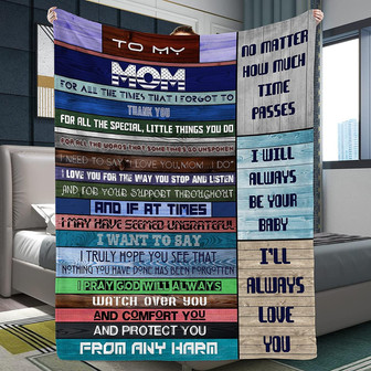 To My Mom Blanket, Gift Ideas for Mom On Mother's Day, Birthday, Christmas, Thanksgiving & Any Other Occasions - Thegiftio