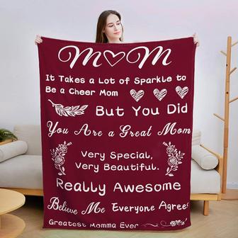 Mom Blanket Unique Gifts for Mom from Daughter or Son for Birthday, Mother's Day, Valentine's Day, Soft Blanket Throw for Couch, Bed, Sofa - Thegiftio UK