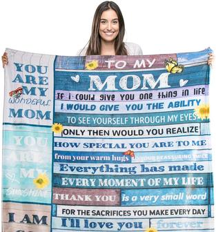 To My Mom Blanket Warm Blankets for Mom from Daughter or Son Unique Soft Fleece Blanket Throw for Couch, Bed, Sofa - Thegiftio UK