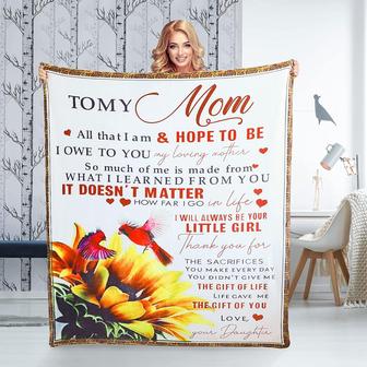 Mom Daughter Blanket, Fleece Throw Blankets for Mom from Daughter | Romantic Warm Fluffy to My Mom from Daughter - Thegiftio UK