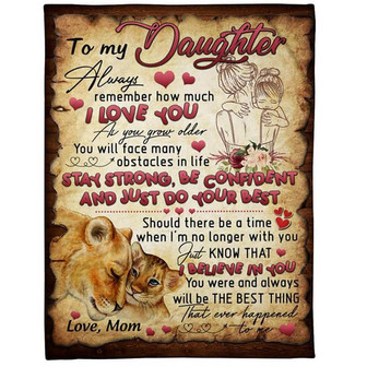 From Mom to My Daughter - Always Remember How Much I Love You Fleece Blanket Gift For Grandson From Grandma - Thegiftio UK