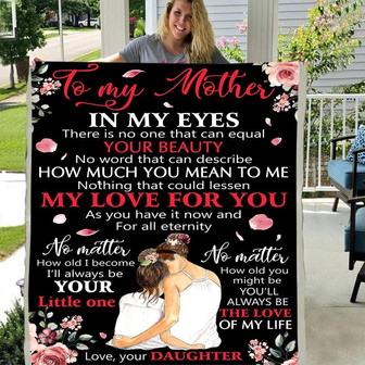 To My Mom from Daughter Fleece Blanket - To My Mother Blanket - Thegiftio UK