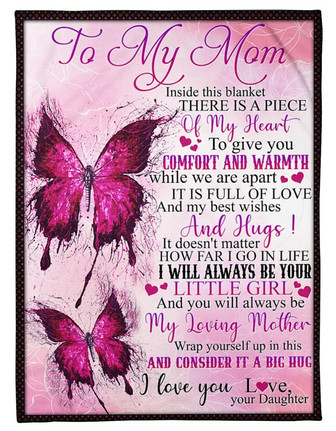 To My Mom eloved mom Fleece Blanket Gift for Mom Family Home Decor Bedding Couch Sofa Soft and Comfy Cozy - Thegiftio UK