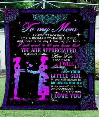 To My Mom Fleece Blanket I Love You From Daughter - Gift For Mom - Birthday Christmas Gift - Thegiftio UK