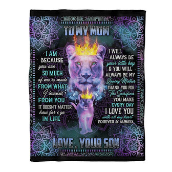 To My Mom Forever And Always Fleece Blanket Family Gift Home Decor Bedding Couch Sofa Soft Comfy Cozy - Thegiftio UK