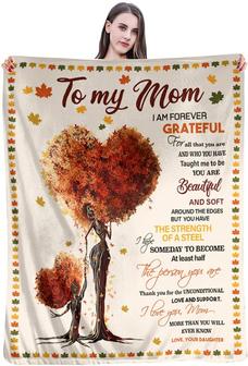 To My Mom Love Letter Blanket - I am Forever Grateful from Daughter Fleece Throw Blanket - Thegiftio UK