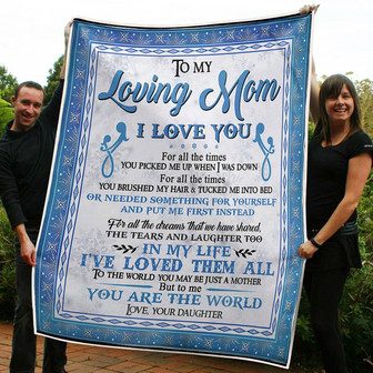 To My Mom Motherhood You Are The World Gift From Daughter Fleece Blanket Gift For Christmas, Home Decor - Thegiftio UK