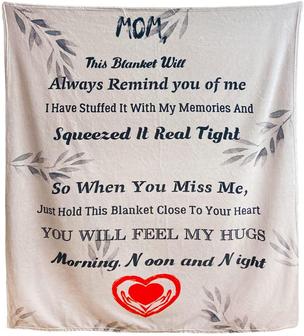 To My Mom Throw Blanket from Son Daughter - This Blanket Will Always Remind You - Thegiftio UK