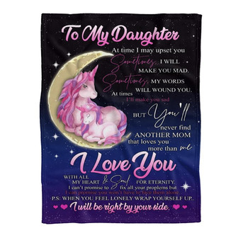 Moon Unicorn To My Daughter I Love You With All My Heart & Sound For Eternity I Will Be Right By Your - Thegiftio
