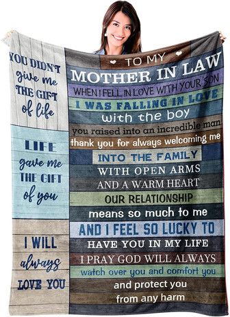 Mother in Law Blanket from Daughter in Law, Throw Blanket Gifts for Mother in Law - Thegiftio UK