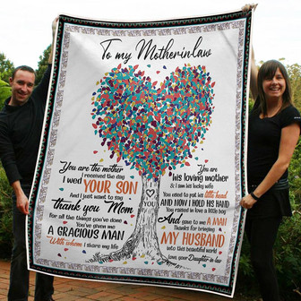 To My Mother In Law Tree Of Life Thank You Mom Gift From Daughter In Law Blanket Gift For Christmas - Thegiftio UK