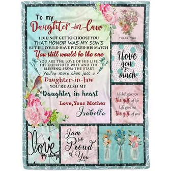 Mother Name to My Daughter in Law I Didn't Get to Choose You Blanket Gift For Christmas, Home Decor - Thegiftio UK