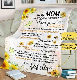 Mother's Day Blanket To My Mom I Love You Customized Blanket - Thegiftio UK
