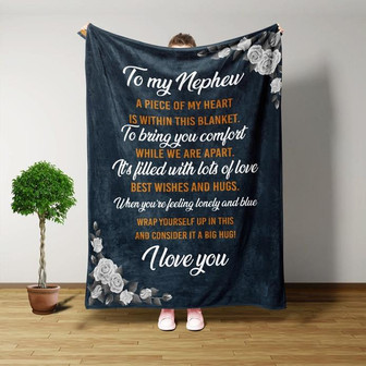 To My Nephew Blanket, Floral Blanket, Gift Ideas For Nephew, Gift From Kid. - Thegiftio UK