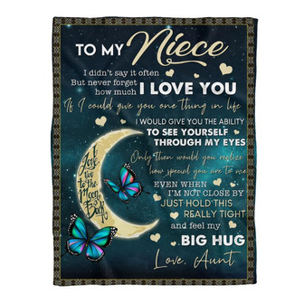 To My Niece I Love You, Blanket For Women, Birthday Gift, Anniversary Gift, Special Gift Gift For Christmas - Thegiftio UK