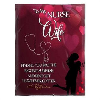Nurse Blanket, To My Wife, Fleece Blanket, I Love You. Love Husband. Gift For Wife Family Home Decor Bedding Couch - Thegiftio UK