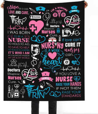 Nurse Blanket Gift, Gifts for Nurse Graduation Appreciation, Nurse Week Gifts, Nurse Blankets and Throws Gift for Women - Thegiftio