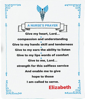 Nurse Prayer Blanket for Nurse with Custom Name, Throw Blanket for Medical Professionals, Gift for Birthday Christmas - Thegiftio UK