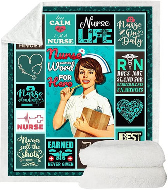 Nurses Throw Blanket, Gifts for Women, Graduation Gift, Soft Fluffy Warm Throw Blankets for Bed, Office and Couch - Thegiftio UK