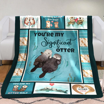 Otter Fleece Blanket Throw Blanket Christmas Throw Blanket - Thegiftio UK
