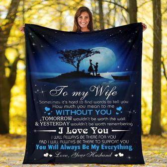 Personalized To My Beautiful Wife Couple Propose Blanket From Husband To My Wife I Will Always Be There For You Blanket - Thegiftio UK