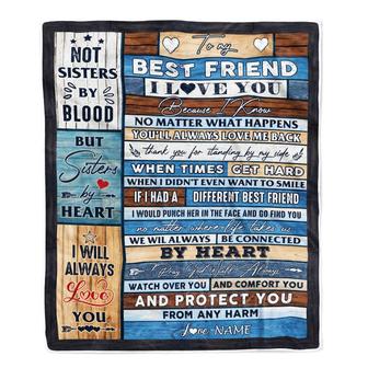 Personalized To My Best Friends Blanket for Women Funny Sister By Heart Friendship Bestie Birthday Graduation Christmas Customized Bed Fleece Throw Blanket - Thegiftio UK