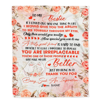 Personalized To My Bestie Friend Blanket A truly Great Friendship Girls Women Teens Female Birthday Presents Christmas Customized Fleece Blanket - Thegiftio UK