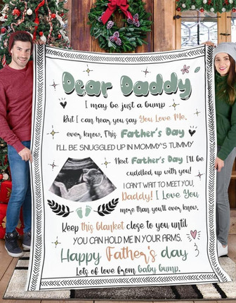Personalized Blanket for Future Daddy I Love You More Than You Know Blanket, First Father's Day Blanket, Gift for New Dad from Baby Bump - Thegiftio