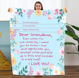 Personalized Blanket for Grandma, Nana from Grandchildren - Email Theme Blanket for Grandma, Nana - Thegiftio UK