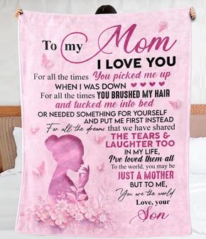 Personalized Blanket For Mom, To My Mom Blanket, Mom Blankets From Son, Fleece Blanket Custom Name, Gift For Mom, Gift For Mothers Day - Thegiftio UK