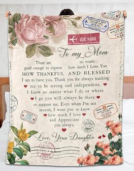 Personalized Blanket For Mom Letter Blanket To My Mom Blanket Mother's Day Blanket Blanket Mom And Daughter Gifts For Mom Heart Blanket For Mom - Thegiftio UK