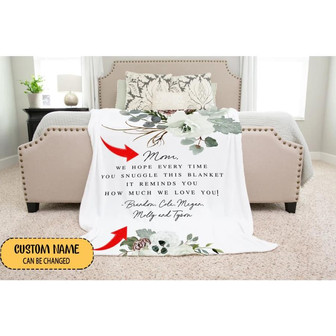Personalized Blanket For Mom, Mother's Day Gift Idea For Mom, To My Mom Blanket From Kids - Thegiftio UK